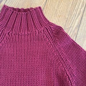 Chunky knit mock neck sweater